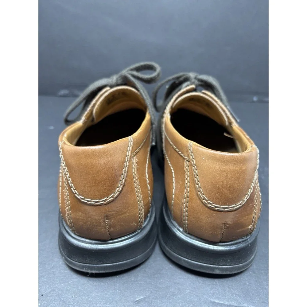 Clarks Men's‎ Northam Edge Brown Leather Casual Shoes 26133171 Size US 9M